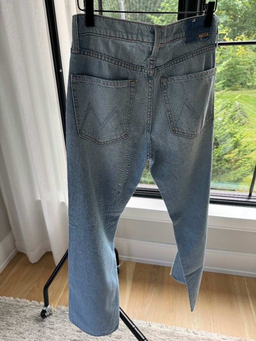 MOTHER Mid Rise Rambler Zip Flood Ripped Off Jeans Size 26 - Picture 6 of 8